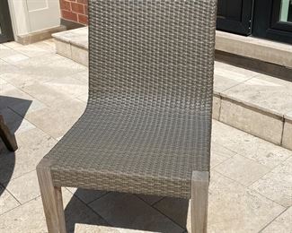 Now $525.00 - Was $750.00 Five Janus et Cie woven dining chairs