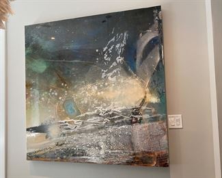 Now $980.00 - Was$1,400.00 Encaustic Mixed media painting  5' x 5' 