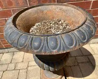  Pair cast iron planter urns - 2 pair available                                      31.5"h x 24" diameter