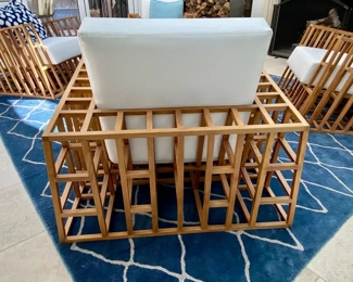 $2,400.00 Pair Kenneth Cobonpue “Tilt Easy armchairs   2 pair available                                                                                          H: 24.41 x W: 36.23  D: 37.41 in                                                Seat Height: 16.54 in