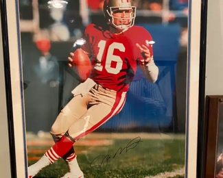 Now $140.00 - Was $200.00 Autographed Joe Montana photo    24"h x 18.5"w