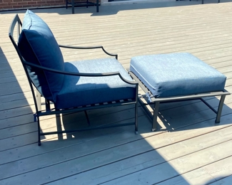 Now $245.00 - Was $350.00 Restoration Hardware patio lounge chair & ottoman - 1 available