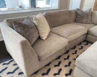 Now $2,240.00 - Was $3,200.00 Beautiful Room and Board 6 piece sectional sofa & ottoman - dove gray microfiber  110" x 150" x 65"