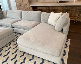 Now $2,240.00 - Was $3,200.00 Beautiful Room and Board 6 piece sectional sofa & ottoman - dove gray microfiber  110" x 150" x 65"