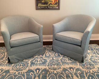 Pair Crate & Barrel swivel rockers    31"h x 29"w x 34"d