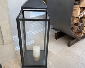 $75.00 Pr. lanterns  30"h x 9" square