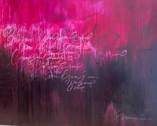 $5,000.00 Francine Turk painting on canvas  6' x 6' 