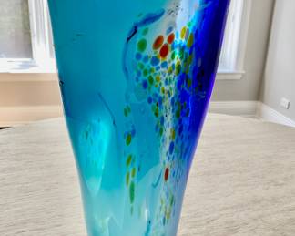 Murano Art glass vase 16.5"h 