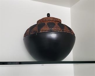 Covered Wood Vessel