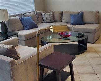 Mitchell Gold & Bob Williams Sectional Sofa and Lounge Chair