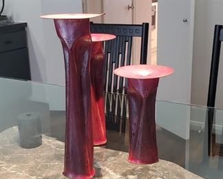 Thomas Roy Markusen Copper Brutalist Candle Holders