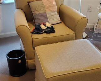Glider Upholstered Chair and Ottoman