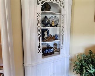 Beautiful White Corner Cabinet - 49" w x 89" H x 25" D