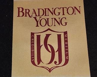 Pair of Bradington Young Tan Leather Recyliners, 36” w x 40” h x 36”d