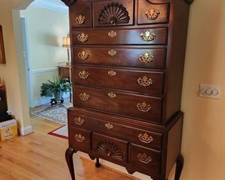Henkel Harris Queen Anne Style Highboy Cabinet, 42” w x 85” h x 22” d