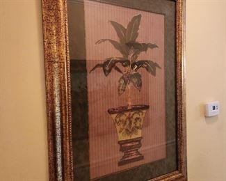 Pair of Framed Art of Potted Palms, 29 1/2” w x 41 1/2” h
