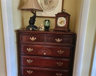 Queen Anne Style Chest of 6 Drawers, 38 1/2” w x 49” h x 18 1/2” d