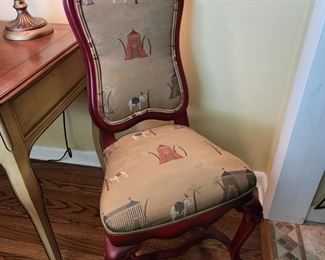 Circus Print Accent Chair, 19” w x 40” h x 17” d
