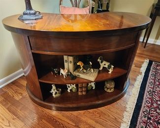 Kidney Desk w/ Bookcase Back, 49”w x 30 1/2” h x 25” d