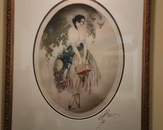 Louis Icart Art Hand Colored Etching 