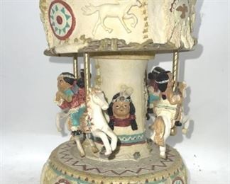 rare vintage indian american musical carousel