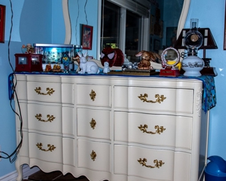White Bedroom Set - Dresser with Mirror