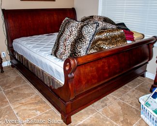 KING - SLEIGH Bed and Mattress Set