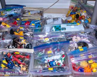 BAGS OF FIGURINES - CARS - TOYS!!