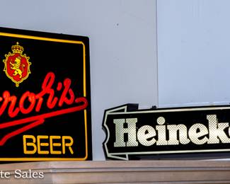 Vintage Lighted Beer Signs