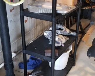 Plastic shelving units