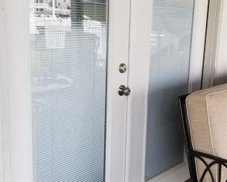 French doors with internal blinds