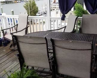 Dining table & 6 chairs by Castelle