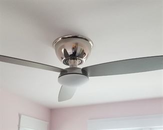 Contemporary ceiling fan with light