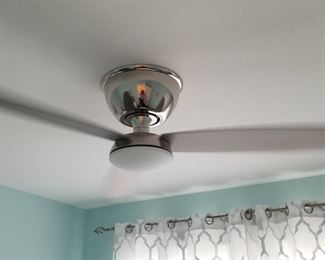 Contemporary ceiling fan with light