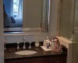 Bath vanity, mirror & vanity light