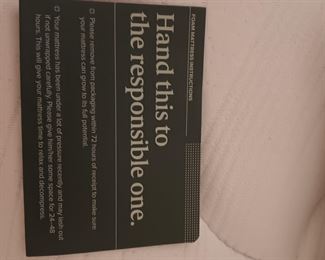 PAPER WORK FOR MATTRESS