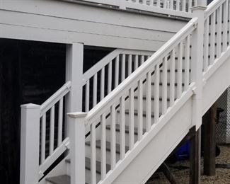 Azek stairway; limited amount of vinyl railing