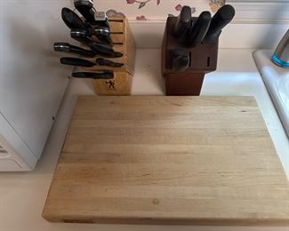 Chopping Block with 2 Knife Sets