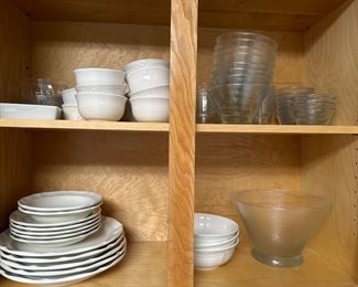 Dishware on Shelves