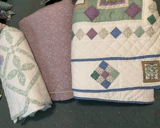 Lots of throws and quilts