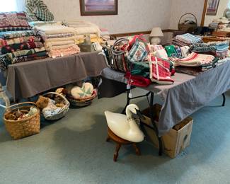 Tons of great comforters and blankets. Very clean.