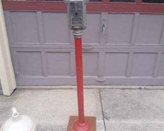 Vintage  1940s coin-op Parking meter
Maker:  Miller Meter 
