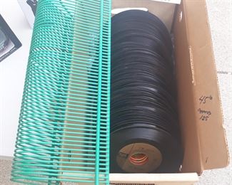 45 Record collection  and record stand
1960s and early 70s