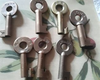 Hollow Brass Railroad switch keys