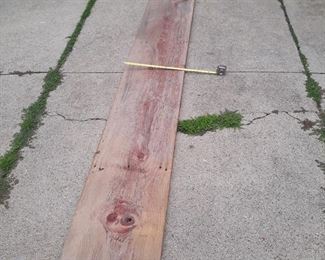 Barn wood  
There are three  boards 10' each
One board is 8' or 