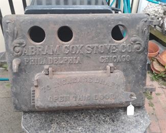 Cast iron stove door