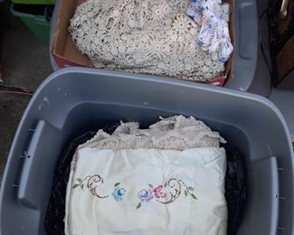 Lace and satin  items 
