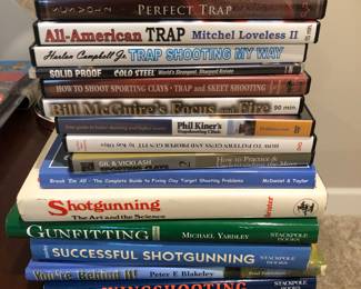 Books on trap shooting, hunting 
