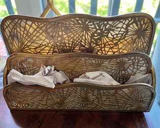 Tiffany Studios New York Pine Needle Double Letter Rack - Complete Set $5,400