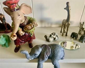 Assortment of Elephant Figurines